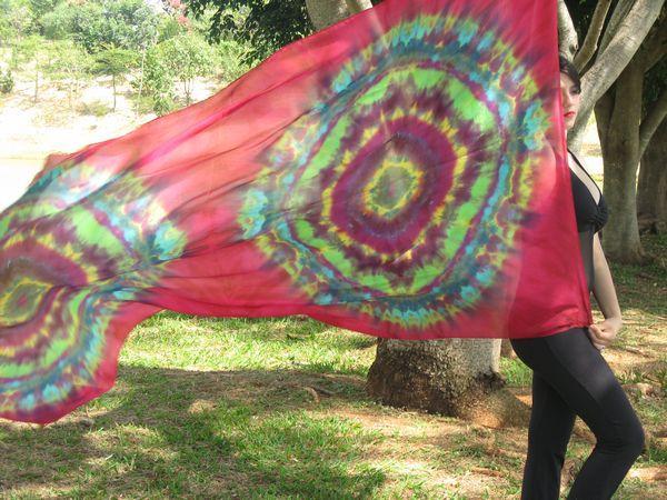 Véu de Seda para Dança do Ventre