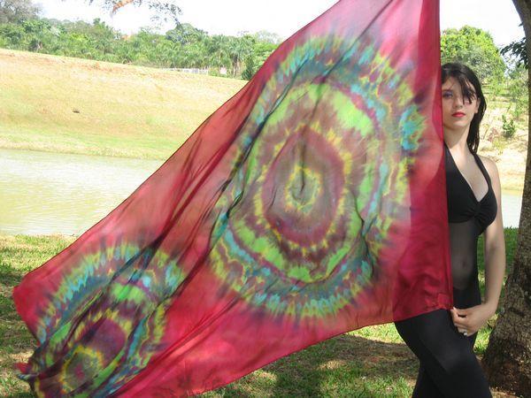 Véu de Seda para Dança do Ventre