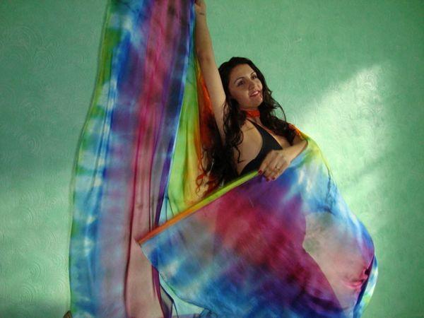 Véu Wings de Seda para Dança do Ventre