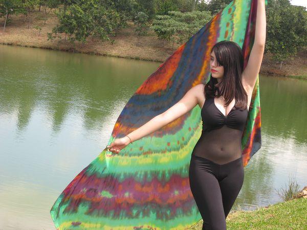 Véu de Seda para Dança do Ventre